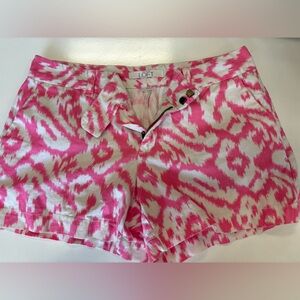 Anne Taylor Loft Pink and White Shorts